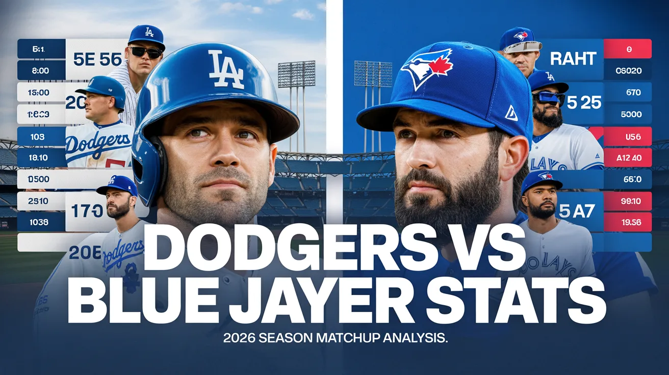 Dodgers vs Toronto Blue Jays Match Player Stats